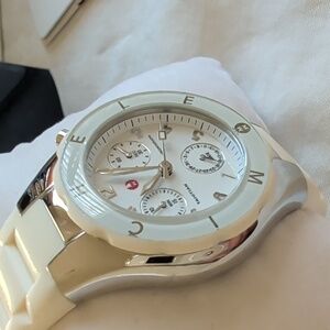 Michele Tahitian Jelly Bean Ivory and Silver Watch